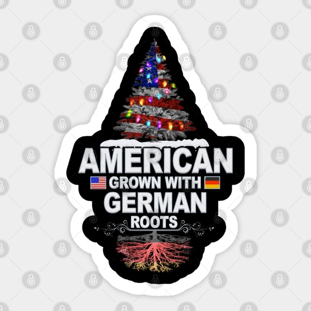 Christmas Tree  American Grown With German Roots - Gift for German From Germany Sticker by Country Flags